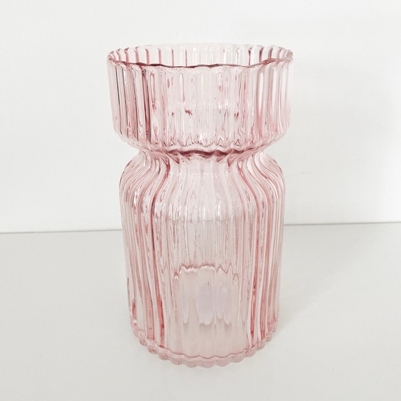 BRAND NEW Anko Pink Ribbed Vase, BNIB - Picture 5 of 10